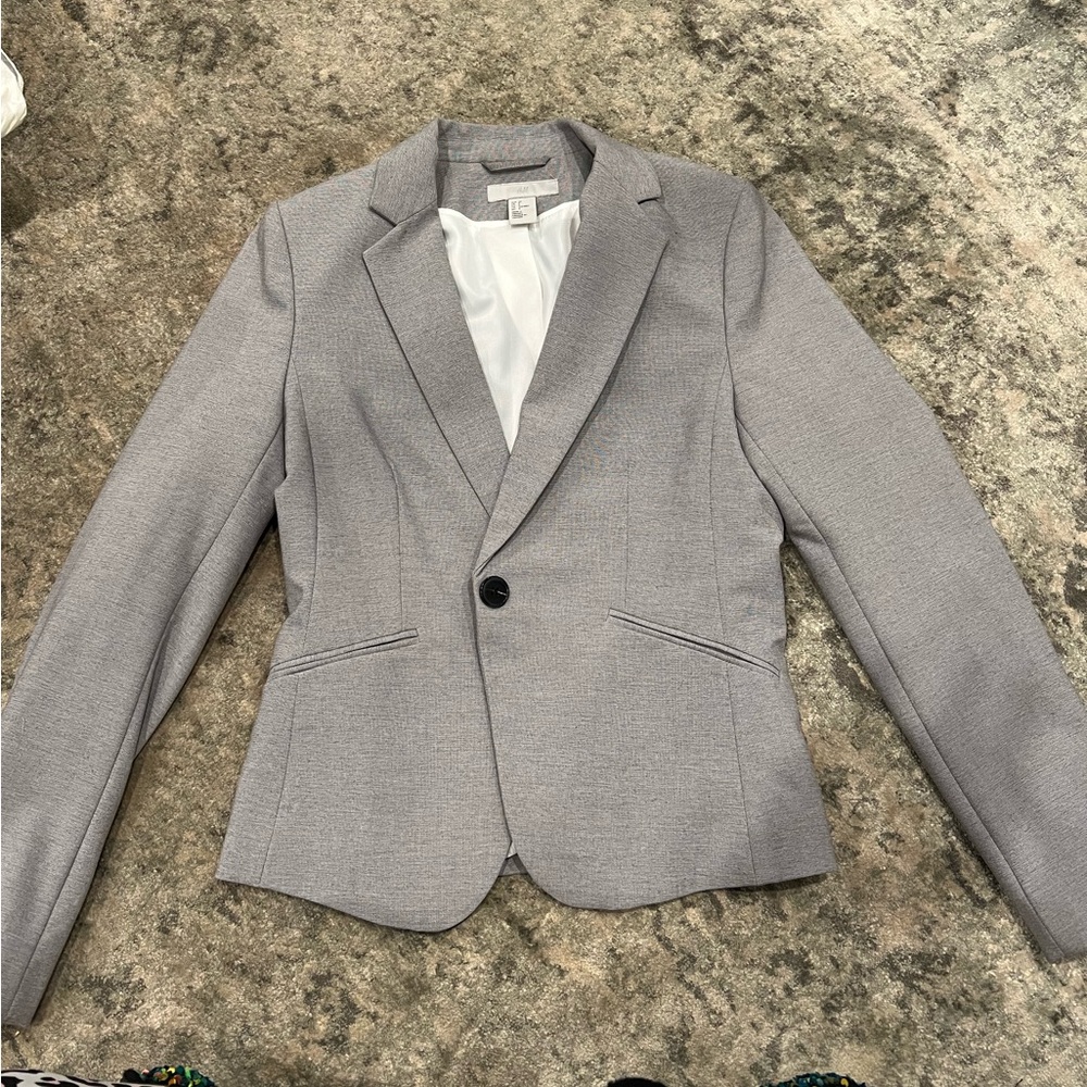H&M - women’s suit jacket - Grey - Size 8